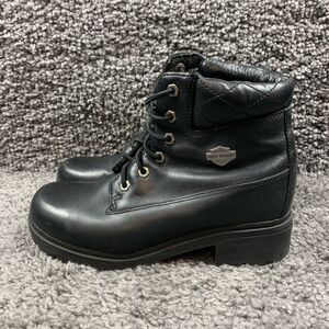 Women’s Harley Davidson Black Boots Womens 10 Badlands 7 Inches Ankle Combat